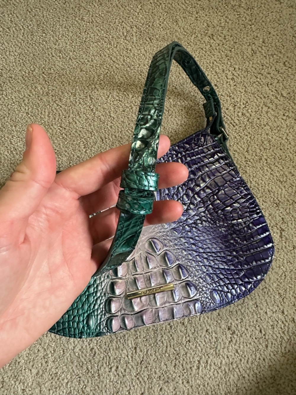 Brahmin Shayna crossbody handbag Enchanted Ombre Melbourne pattern - Picture 6 of 8